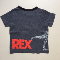Remera manga corta de algodón gris "T-Rex" OshKosh - 18M en internet