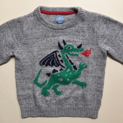 Sweater de hilo de algodón manga larga gris "Dragon" Gap - 3A - comprar online