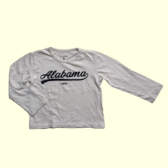 Remera de algodón manga larga "Alabama" blanca Little Akiabara - 4A