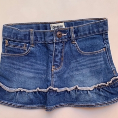 Pollera de jean con cintura ajustable y volados OshKosh - 24M - comprar online