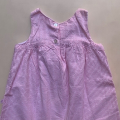 Vestido sin mangas cuadrillé rosa Old Bunch - 12M - Comunidad Vestireta