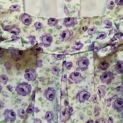 Vestido sin mangas blanco con flores violetas Baby Mania - 6M en internet