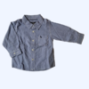 Camisa manga larga azul cuadrillé H&M - 9-12M