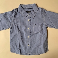 Camisa manga larga azul cuadrillé H&M - 9-12M - comprar online