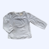 Remera manga larga de algodón blanca con moño Zara - 12-18M