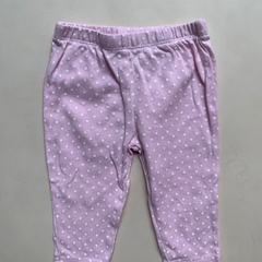 Pantalón de algodón rosa a lunares con cintura elástica Carter's - 6M - comprar online