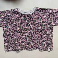 Buzo de algodón finito rosa "Corazones" Rapsodia - 8A - comprar online