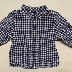 Camisa manga larga a cuadrillé negro y blanco Gap - 18-24M - comprar online