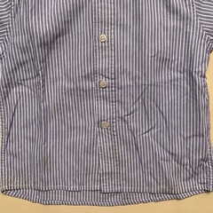Camisa manga larga rayada celeste y blanca Baby Cottons - 24M - Comunidad Vestireta