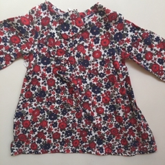 Vestido manga larga de algodón con volado floreado Paula Cahen D'Anvers - 6M - comprar online