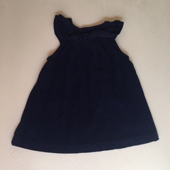 Vestido sin mangas de corderoy con volados y bolsillos azul Ralph Lauren - 9M en internet