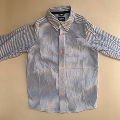 Camisa manga larga rayada celeste OshKosh - 8A - comprar online