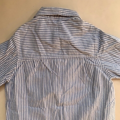 Camisa manga larga rayada celeste OshKosh - 8A - Comunidad Vestireta