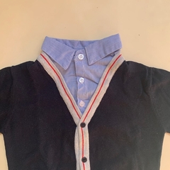 Saco de hilo de algodón azul con cuello de camisa Little Rebel *NUEVO* - 18-24M en internet