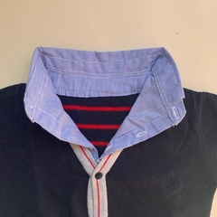Saco de hilo de algodón azul con cuello de camisa Little Rebel *NUEVO* - 18-24M - Comunidad Vestireta