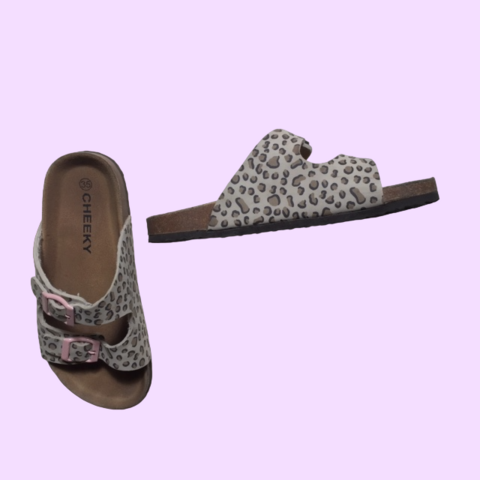 Sandalias marrones con animal print Cheeky NUEVO 35 23cm