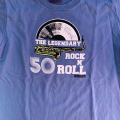 Remera manga larga de algodón celeste "50 Rock n' Roll" Broer - 7-8A en internet