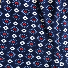 Pantalón de algodón estampado azul, rojo y blanco Mini Mimo - M en internet