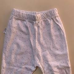 Pantalón de algodón blanco estampado con cintura elástica y piecitos Nishito - 1A - comprar online