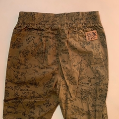 Pantalón de gabardina estampado "Dinos" con cintura elástica Grisino - 7-8A en internet