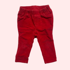 Pantalón de corderoy rojo con cintura elástica Gap - 12-18M