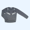 Sweater de hilo de algodón gris "Zorro" H&M - 6-8A