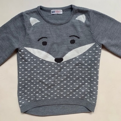 Sweater de hilo de algodón gris "Zorro" H&M - 6-8A - comprar online