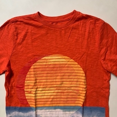 Remera manga corta de algodón naranja "Playa" Gap - 14A - comprar online