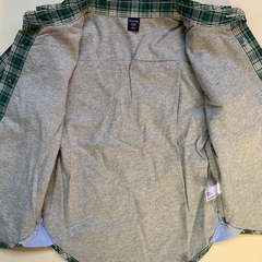 Camisa manga larga cuadrillé verde con interior de algodón gris Gap - 4A - tienda online