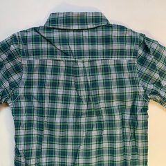 Imagen de Camisa manga larga cuadrillé verde con interior de algodón gris Gap - 4A