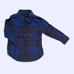 Camisa manga larga cuadrillé azul Gap - 4A