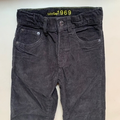 Pantalón de corderoy negro con cintura ajustable Gap - 5A - comprar online