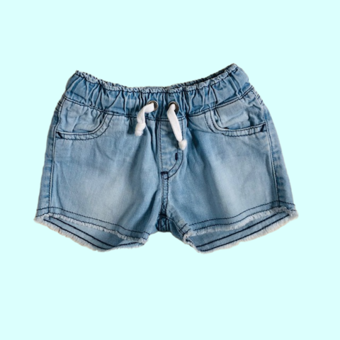 Short de jean celeste con cintura ajustable Mimo&Co - 3M