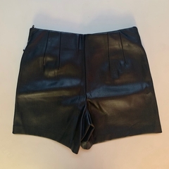 Pollera bermuda engomado negro con cintura elástica Zara *NUEVO* - 11-12A - Comunidad Vestireta
