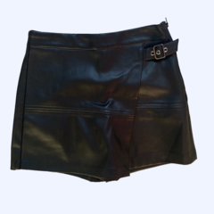 Pollera bermuda engomado negro con cintura elástica Zara *NUEVO* - 11-12A