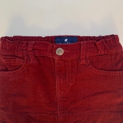 Pollera de corderoy roja con cintura ajustable BabyCottons - 6A - comprar online