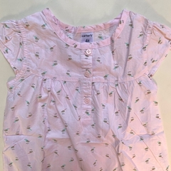 Camisola manga corta rosa "Pajaros" Carter's - 4A - comprar online