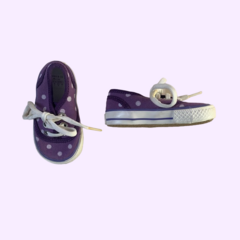 Zapatillas de lona violetas a lunares Mimo *NUEVO* - 18 (11,5cm)