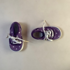 Zapatillas de lona violetas a lunares Mimo *NUEVO* - 18 (11,5cm) en internet