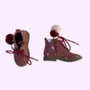 Botas de charol violetas con cierre y pompones Zara *NUEVOS* - 22 (15cm)