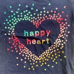 Remera manga larga de algodón azul "Happy Heart" Carter's - 2A - Comunidad Vestireta
