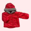 Campera de nylon roja con interior de corderito marrón Mimo - 3A