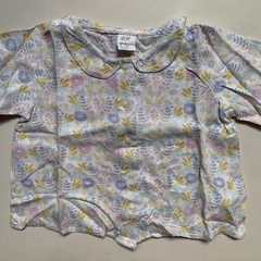 Camisa manga larga floreada con cuello redondo H&M - 6-9M - comprar online