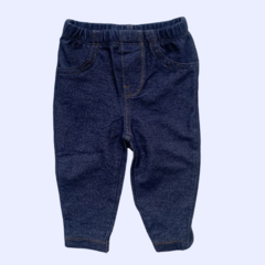 Pantalón de algodón simil jean con cintura elástica Carter's - 6M