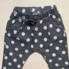 Pantalón de algodón gris a lunares con cintura elástica Zara - 12-18M - comprar online