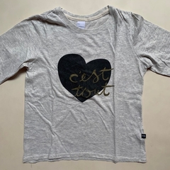 Remera manga larga de algodón gris "Corazón" Cheeky - 12A - comprar online