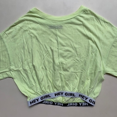 Remera manga corta de algodón verde fluo con elástico Como Quieres - 13A - comprar online