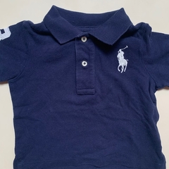 Remera manga corta estilo chomba azul Ralph Lauren - 12M - comprar online