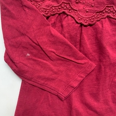Remera de algodon manga larga con brodery roja Zara - 3-4A en internet