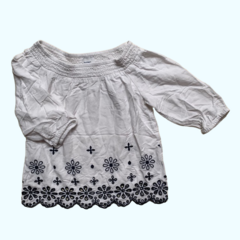 Camisola manga larga blanca con cuello elástico Old Navy - 6-7A